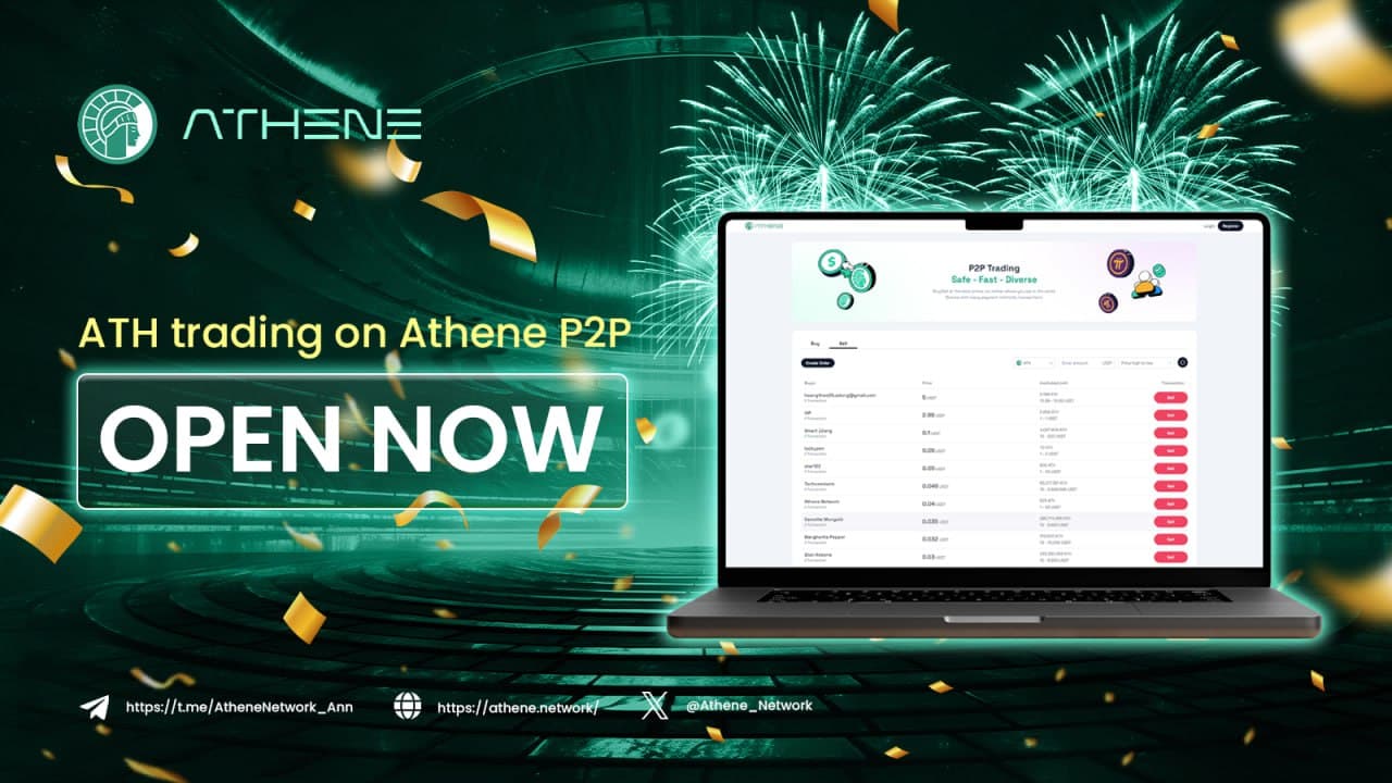 Athene Network Revolutionizes Trading with P2P Platform [HOT NEW FEATURE]